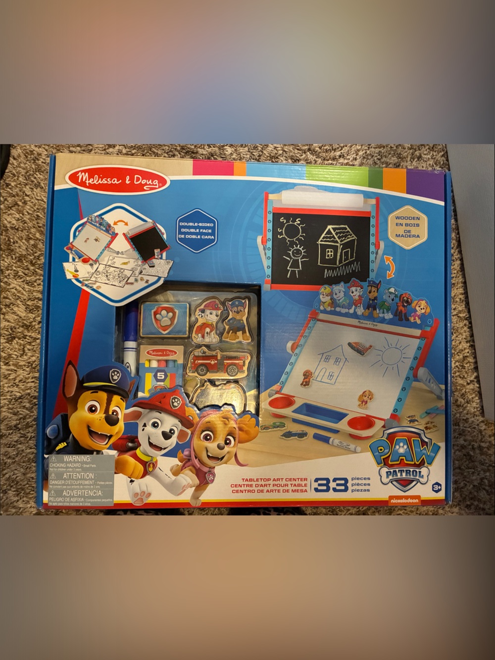 Melissa & Doug PAW Patrol Art Easel Set - Blue, Red, White